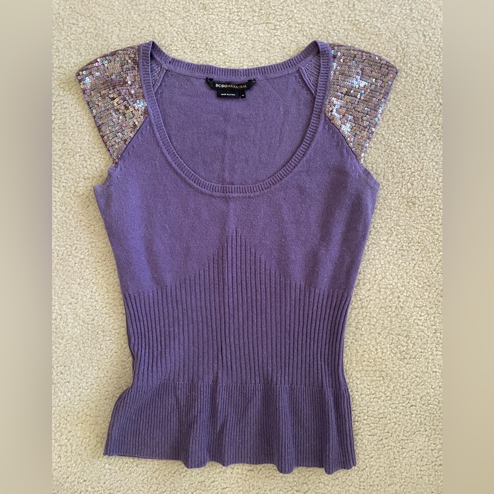 BCBG Max Azria  sequin top
